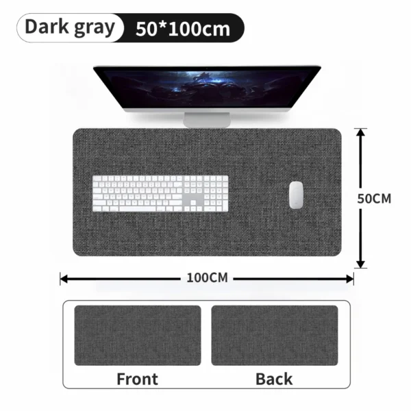 my-11134207-820l5-mfnu3v6uc2z043.webp Large PU material game mouse pad surface waterproof non slip anti scratch breathable computer office keyboard pad